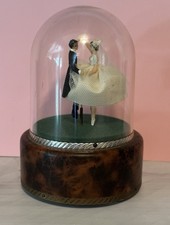 Vintage REUGE Music Box With Dancing Ballerina Couple - Plays ‘Wedding March’ picture