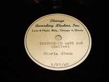 1947 *RARE* GLORIA SIMON  Chicago Record 78 RPM first recording  Mazurka Chopin picture
