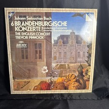 TREVOR PINNOCK ⸺ JS BACH the 6 brandenburg concertos ⸺ ARCHIV 2xLPs NM picture