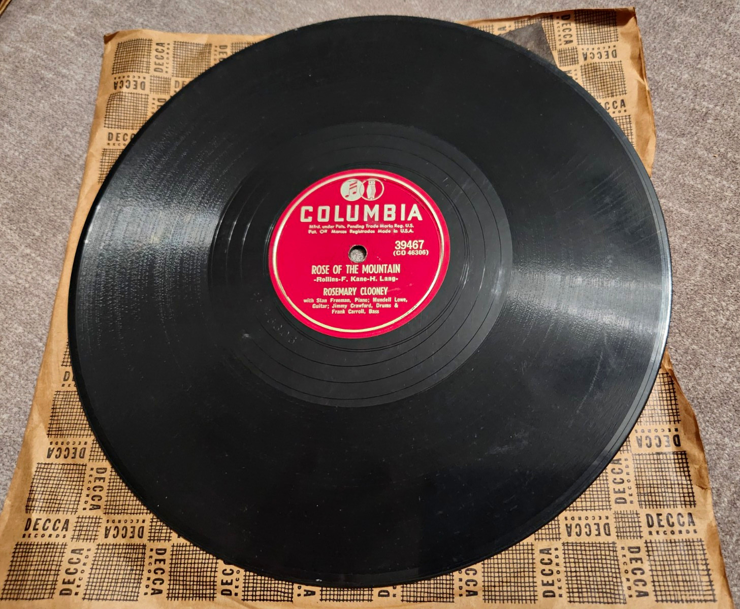 Vintage Vinyl Records From The 1950s.