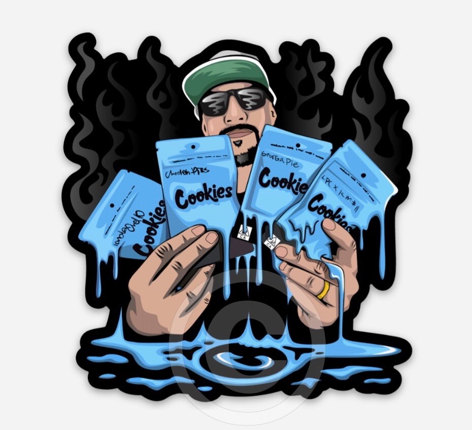 Cookies x Breal: STICKER + FRIDGE MAGNET (2 PACK) ~ Cypress Hill Greenthumb Weed