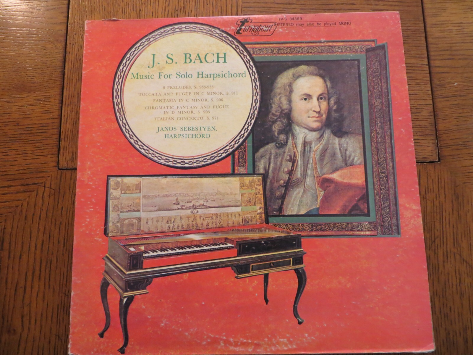 Janos Sebestyen – J. S. Bach: Music For Solo Harpsichord - Vinyl LP VG+/VG+