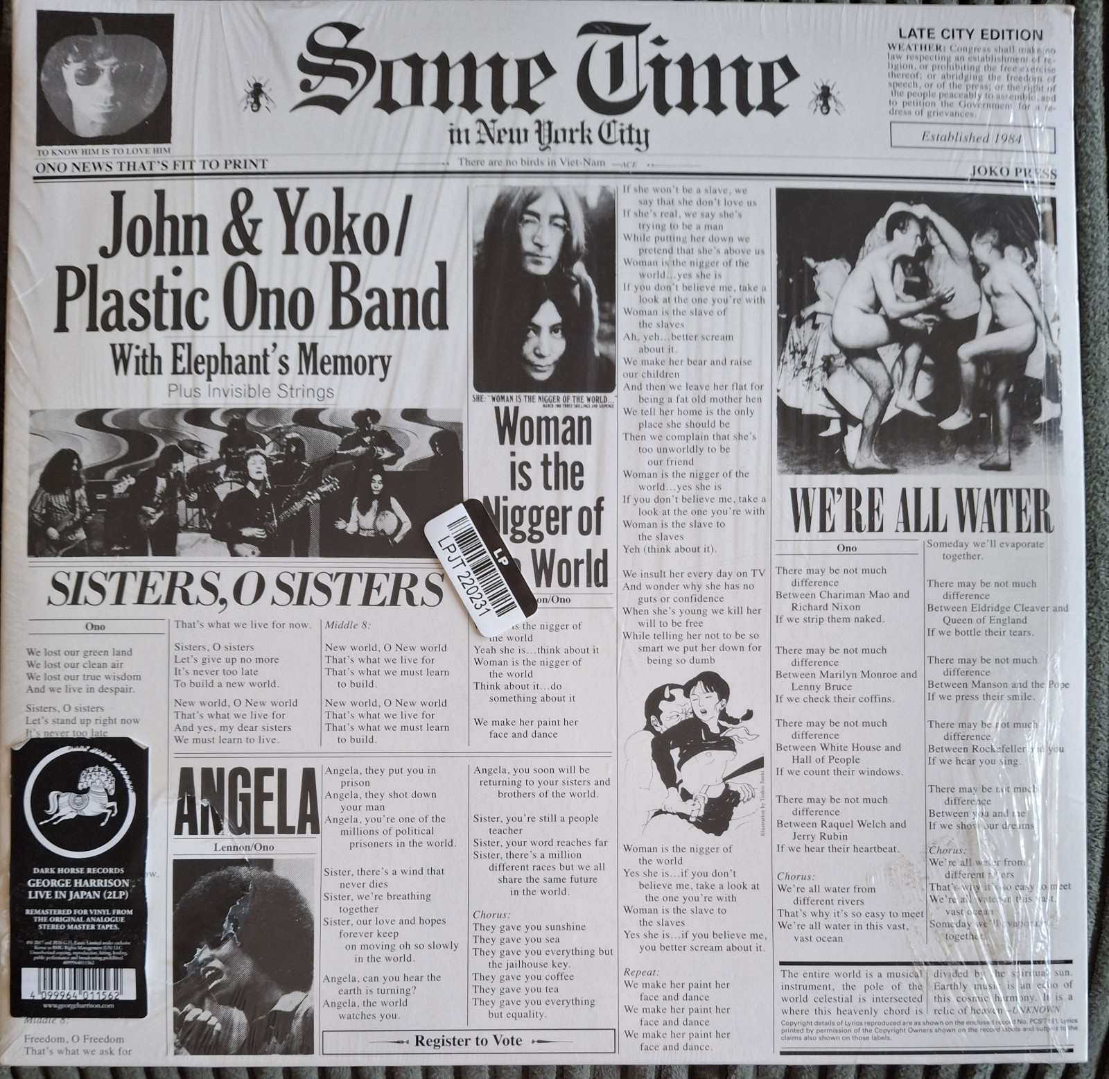 Some Time in New York City by Lennon, John (Record, 2015) Factory Sealed 