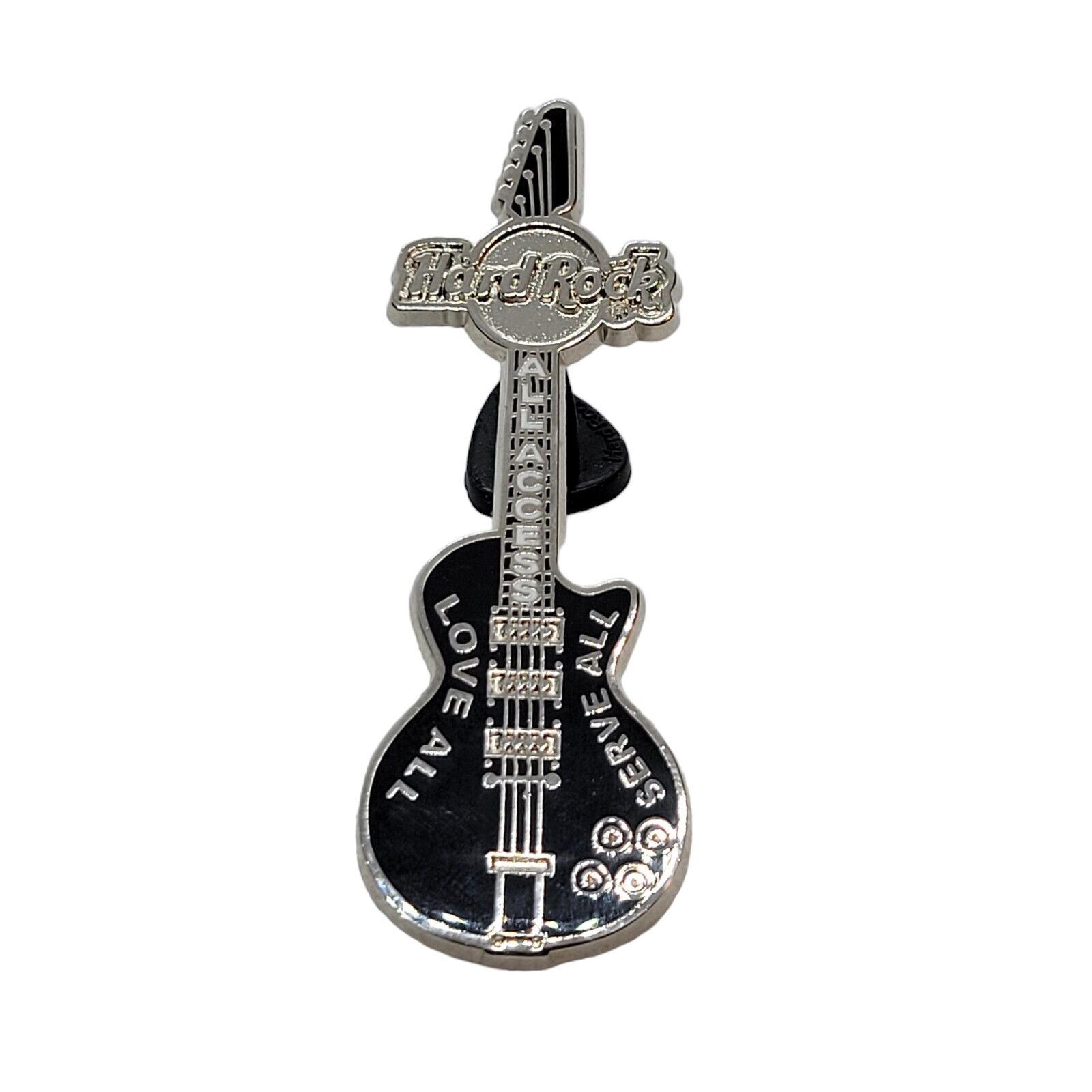 Hard Rock Cafe All Access Guitar Pin - Love All Serve All
