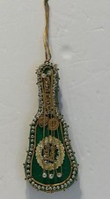 Vintage Guitar Push Pin Beads and Sequins Ornament, 1960's picture