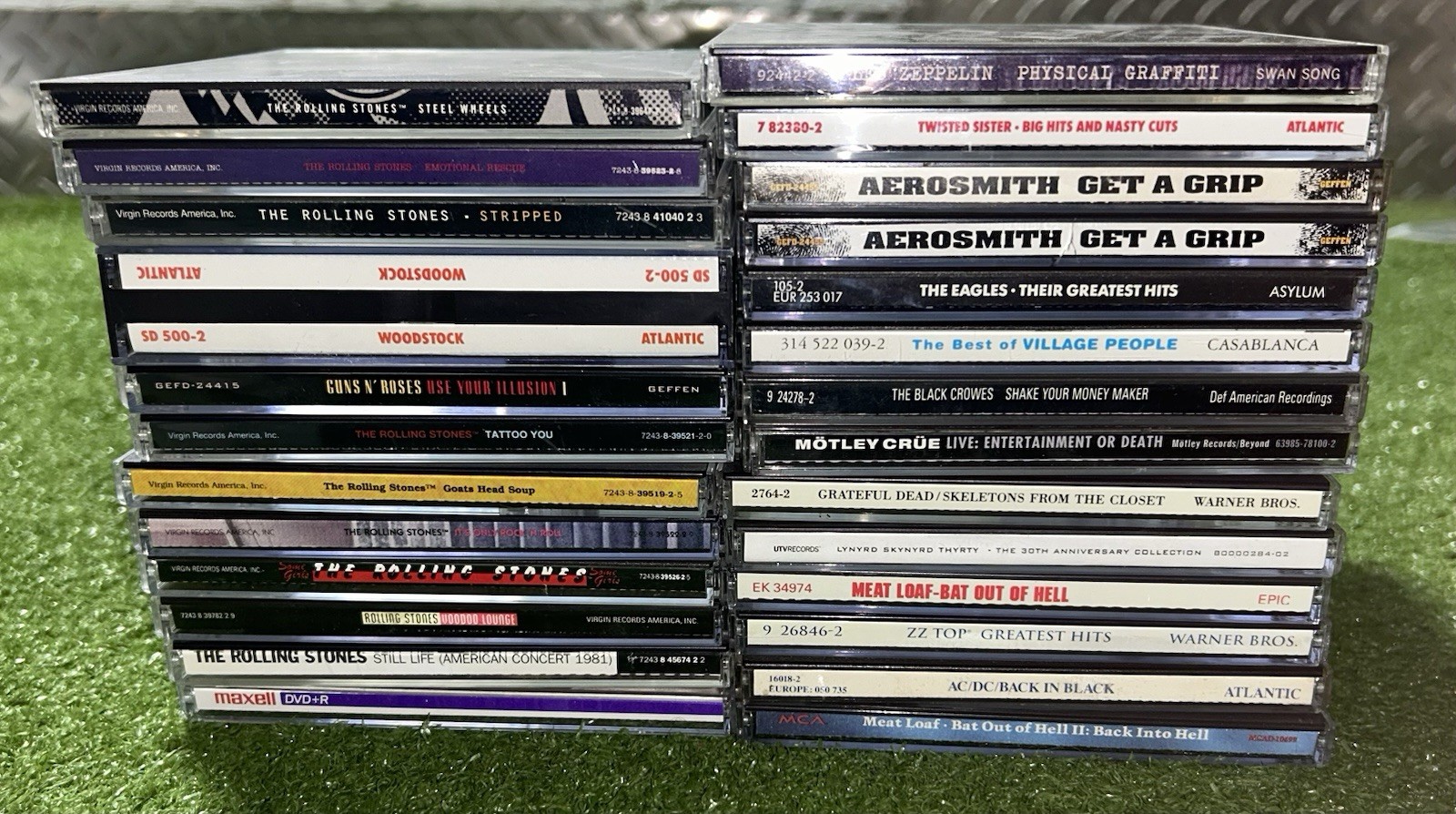 Lot of 26 Rock CDs: Guns N\' Roses, The Rolling Stones, Aerosmith, Grateful Dead