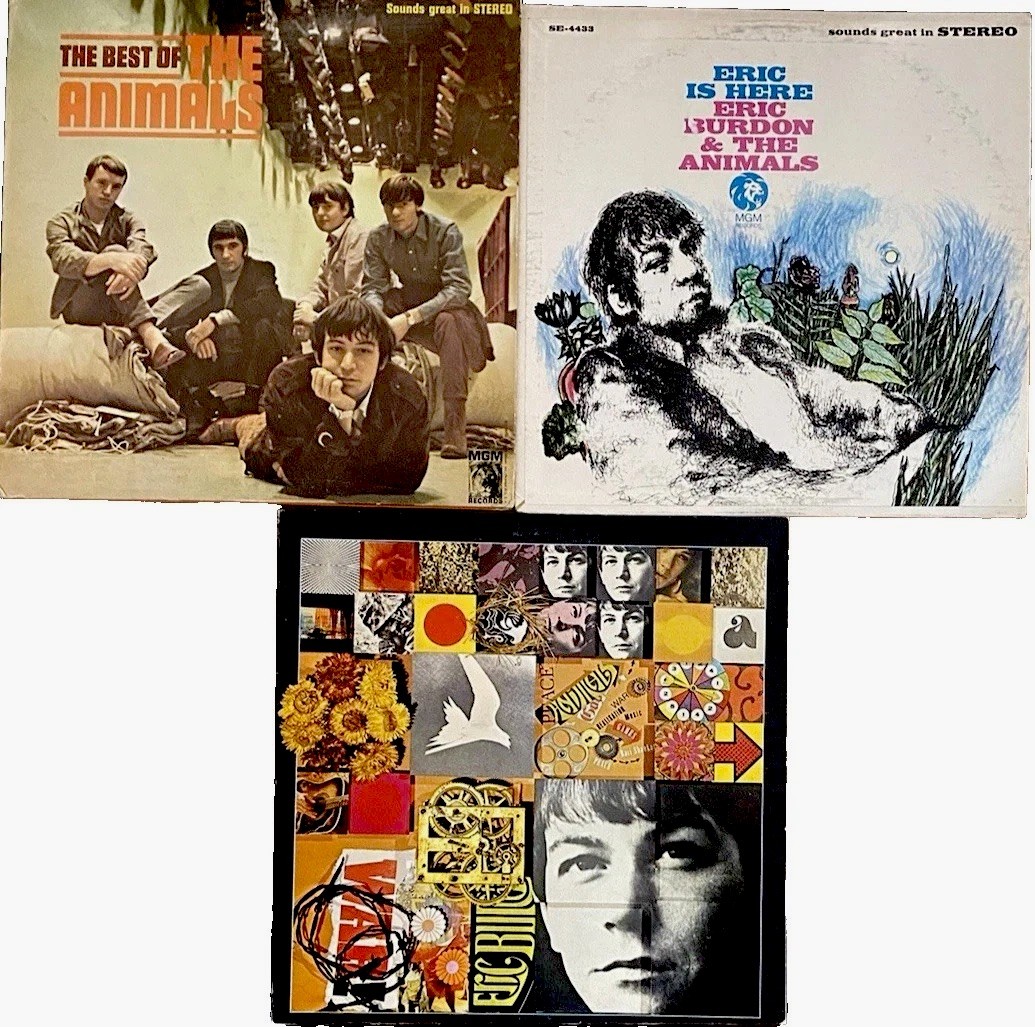 Eric Burdon & The Animals 3 LPs:  Eric Is Here, Twain Shall Meet, Best Of VG+