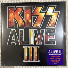KISS Alive III 30th Anniversary Yellow Orange Color Vinyl 2LP Only 2500 Made NEW picture