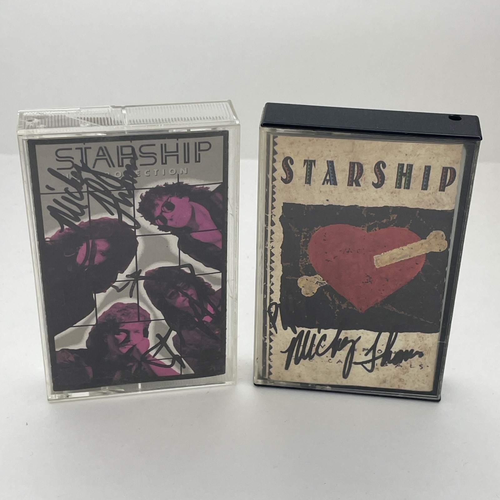 Lot Of Two Signed Autographed Starship Cassette Tapes Rare No Protection