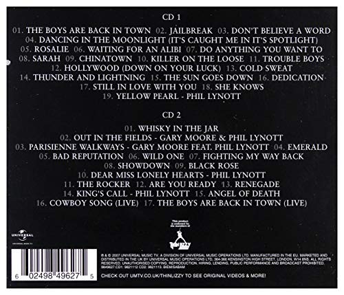 Thin Lizzy - Greatest Hits - Thin Lizzy CD 88VG The Fast 