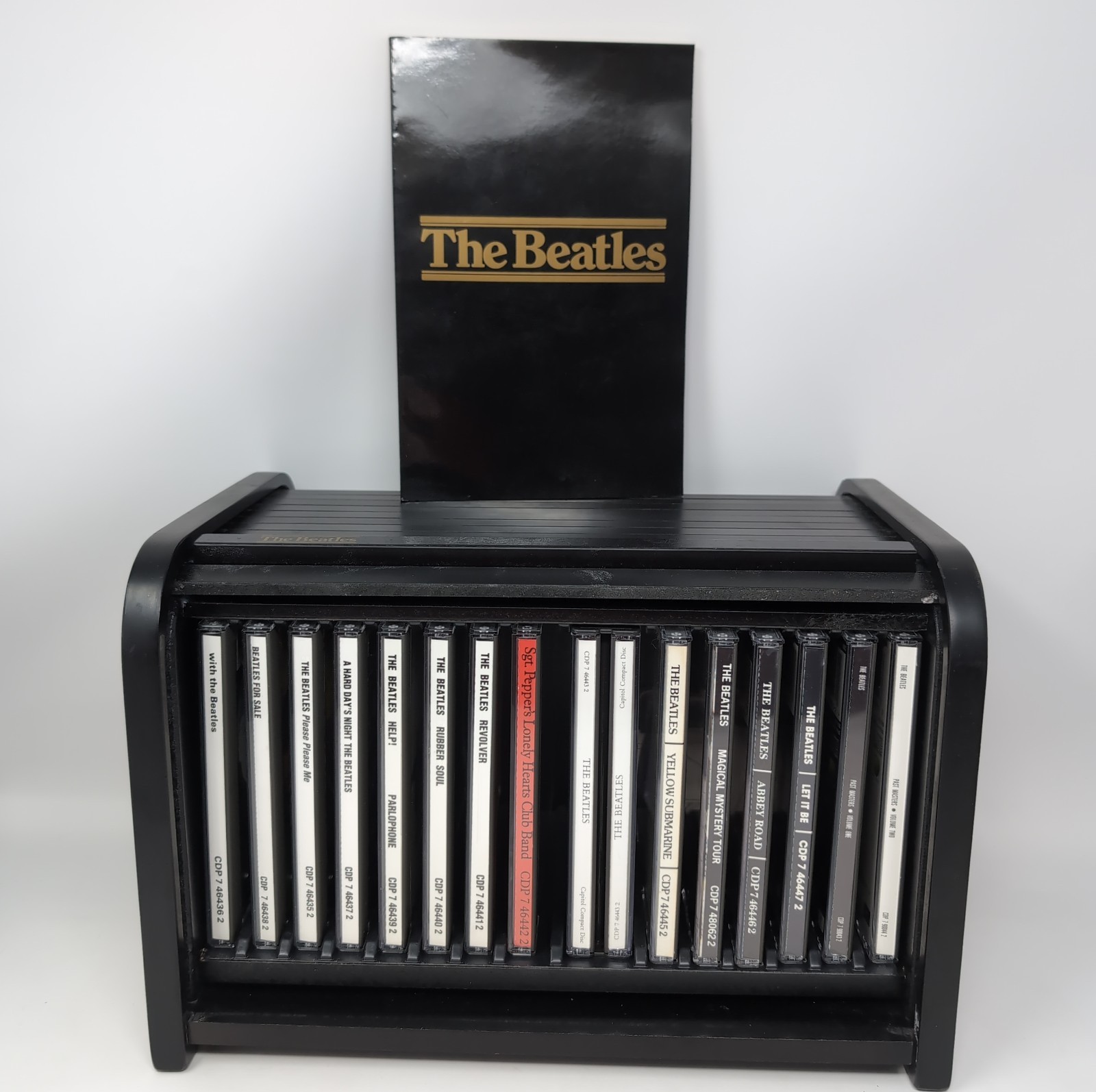 The Beatles Bread Bin CD Box Set Black Wooden Roll Top Case 15 Album 1988