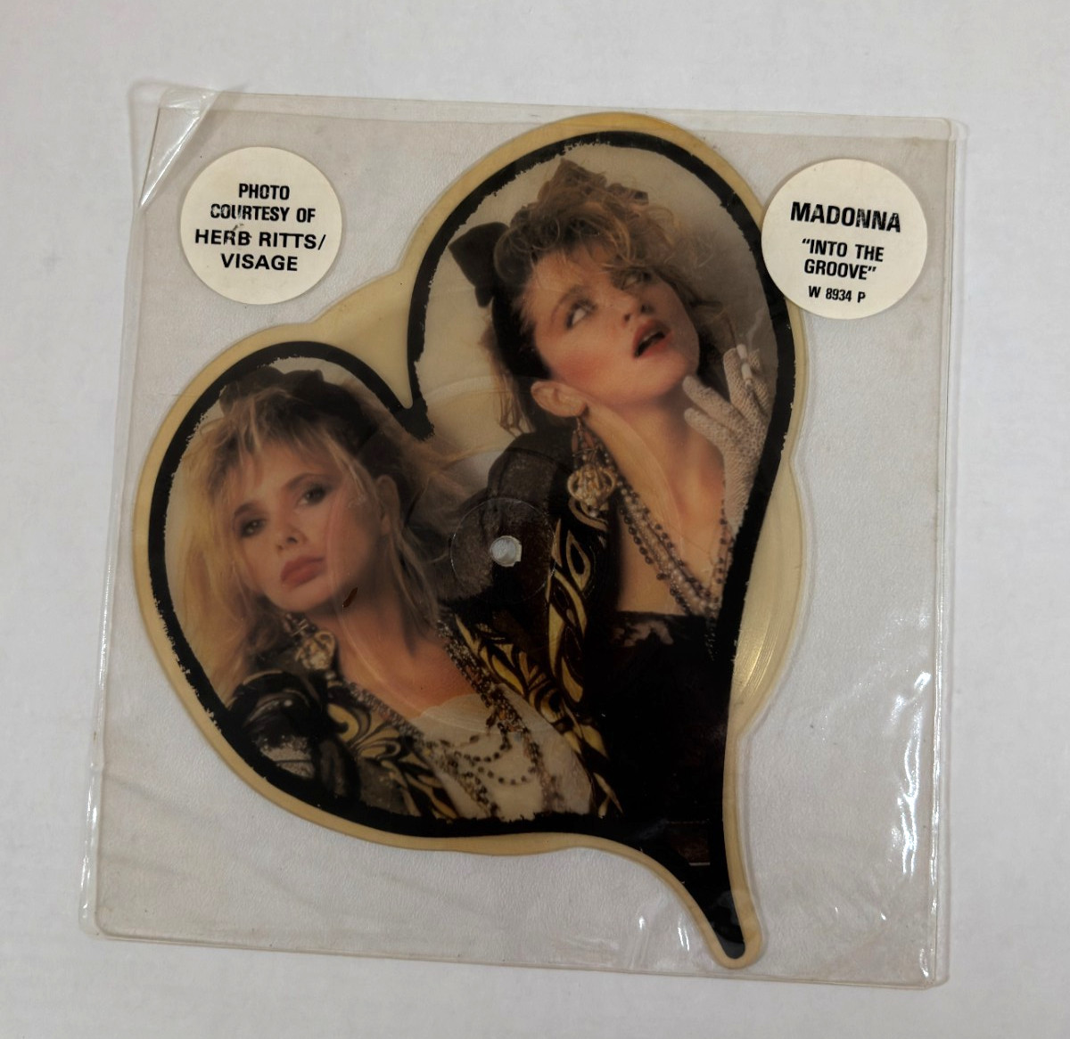 Madonna Into The Groove Heart Shaped Picture Disc UK 1985 W8934P Stickered