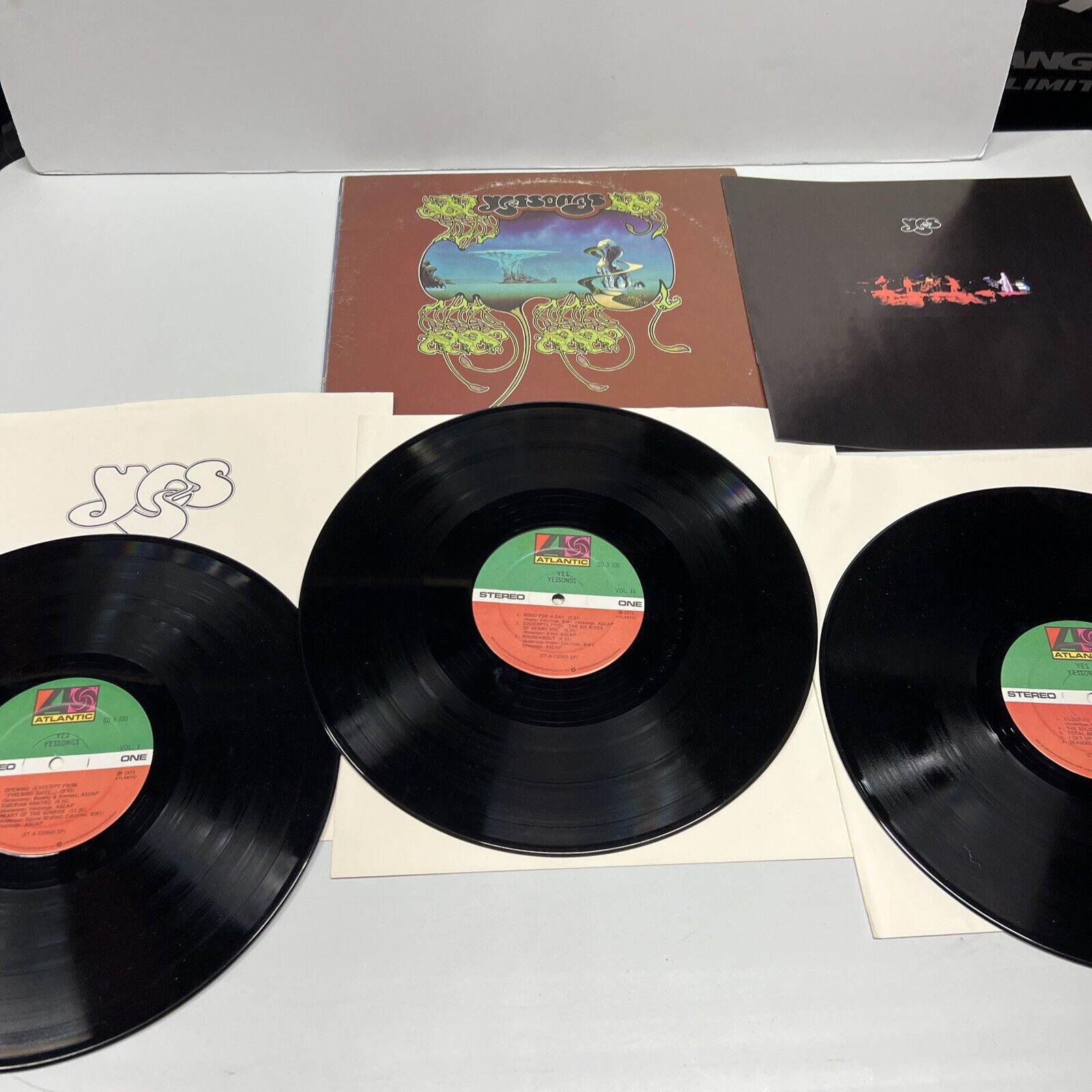 YES YESSONGS 3X LPs & Booklet 1973 Atlantic Records SD 3-100