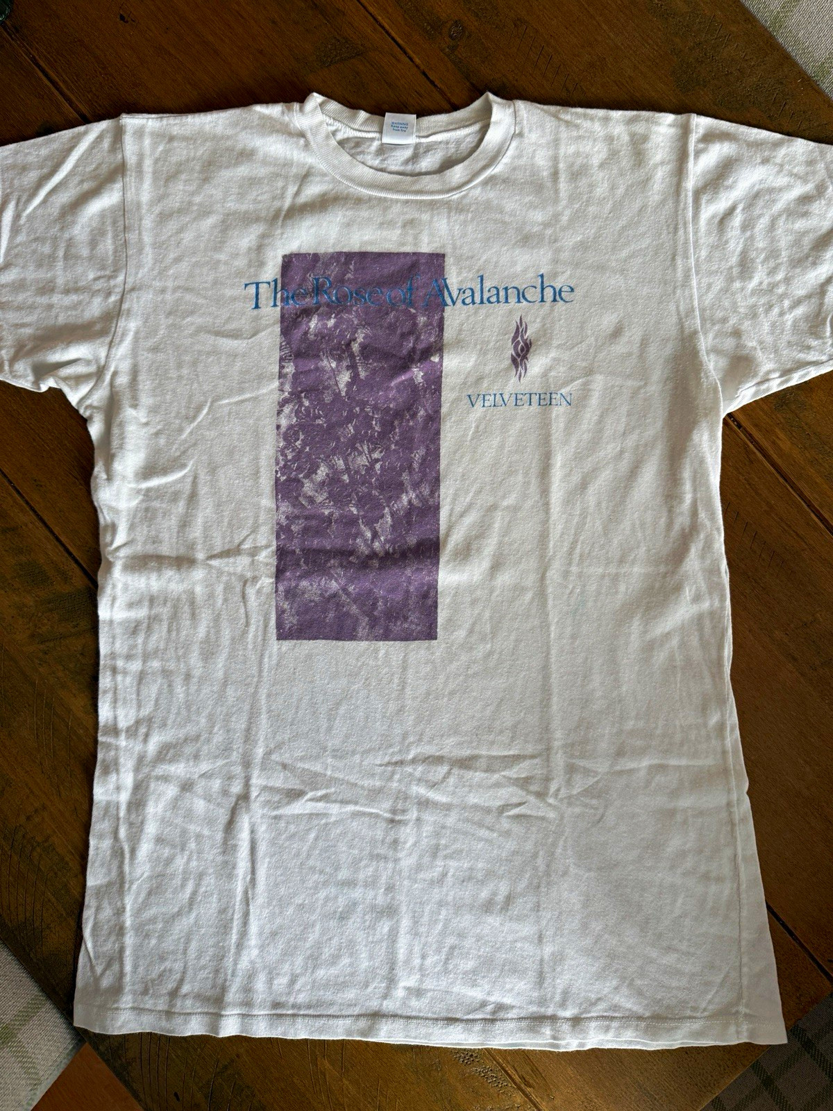 Vintage 80s The Rose of Avalanche Velveteen Post Punk Gothic Rock Band T-Shirt L