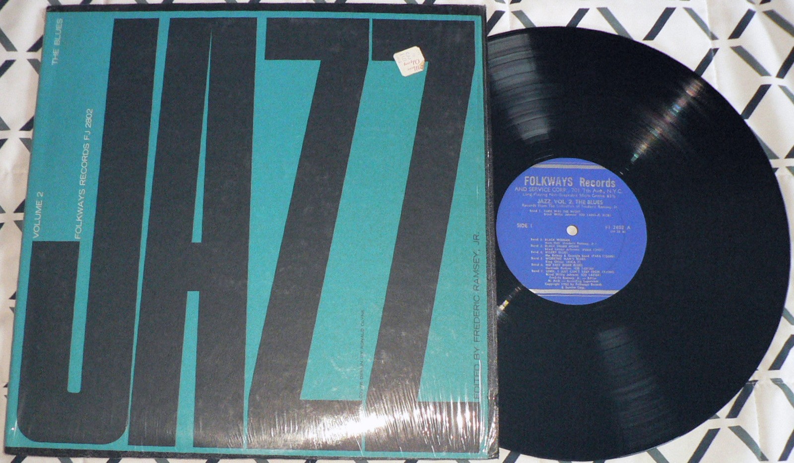 V/A JAZZ VOLUME 2: THE BLUES 1966 Folkways FJ 2802 12” Vinyl LP SHRINK INSERT NM