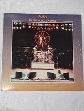 Rush All The World’s A Stage Vinyl 2 LP Record First Press EX Tri-Fold picture