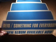 PROMO  DEVO : 'SOMETHING FOR EVERYBODY' ALBUM VINYL STICKER UNUSED FOR CAR  picture