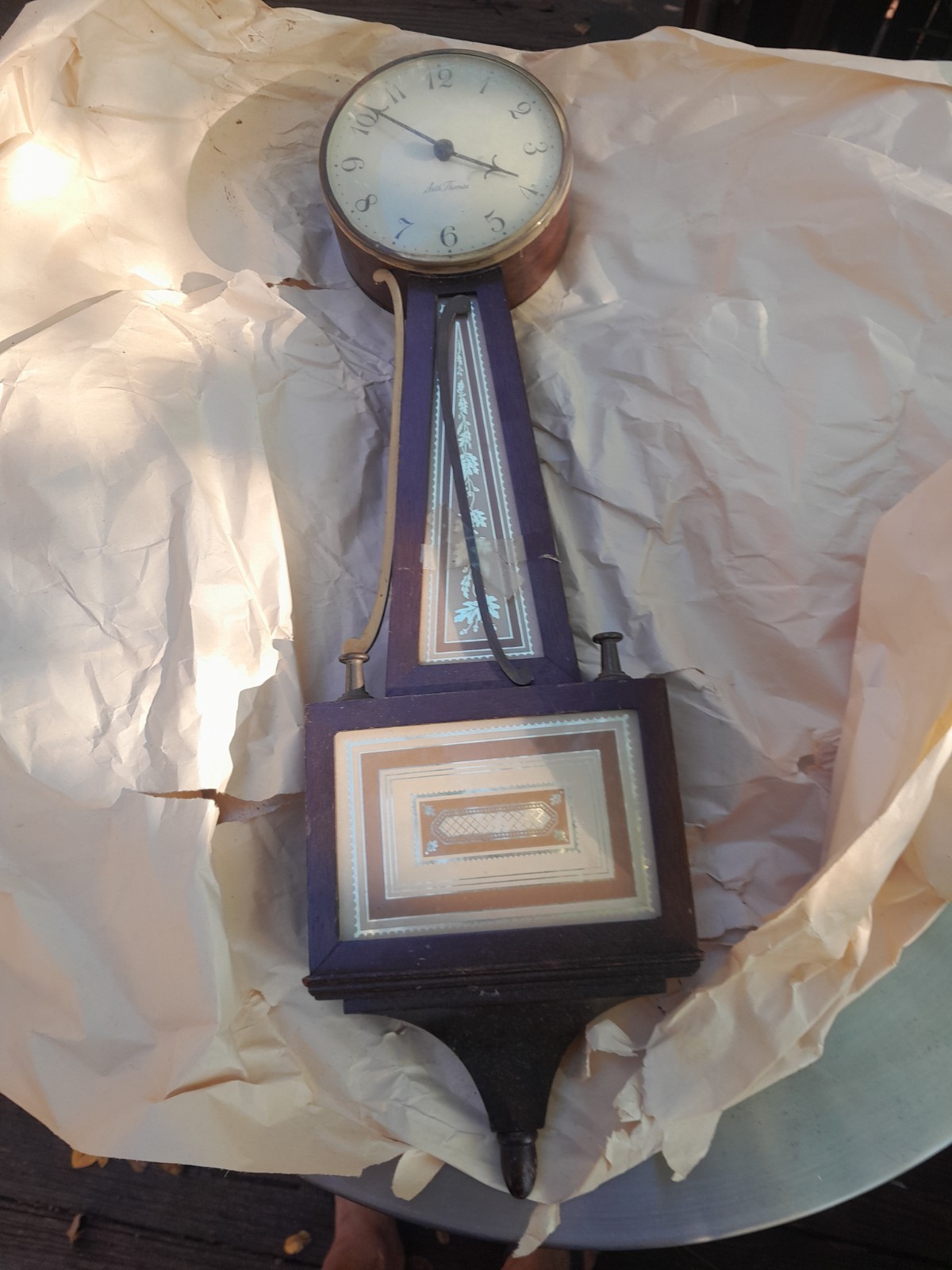 Vintage Antique  Seth Thomas  Banjo Clock as Is