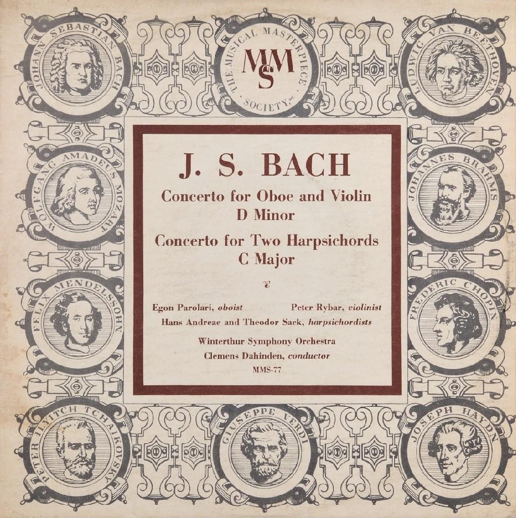 J.S.Bach Concento for Oboe/Violin D Minor & Two Harpsichords C Major MMS-77 LP