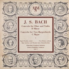 J.S.Bach Concento for Oboe/Violin D Minor & Two Harpsichords C Major MMS-77 LP picture