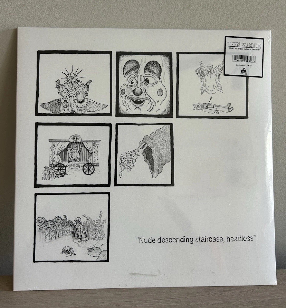 Teen Suicide Nude Descending Staircase Headless Black White Smash Vinyl