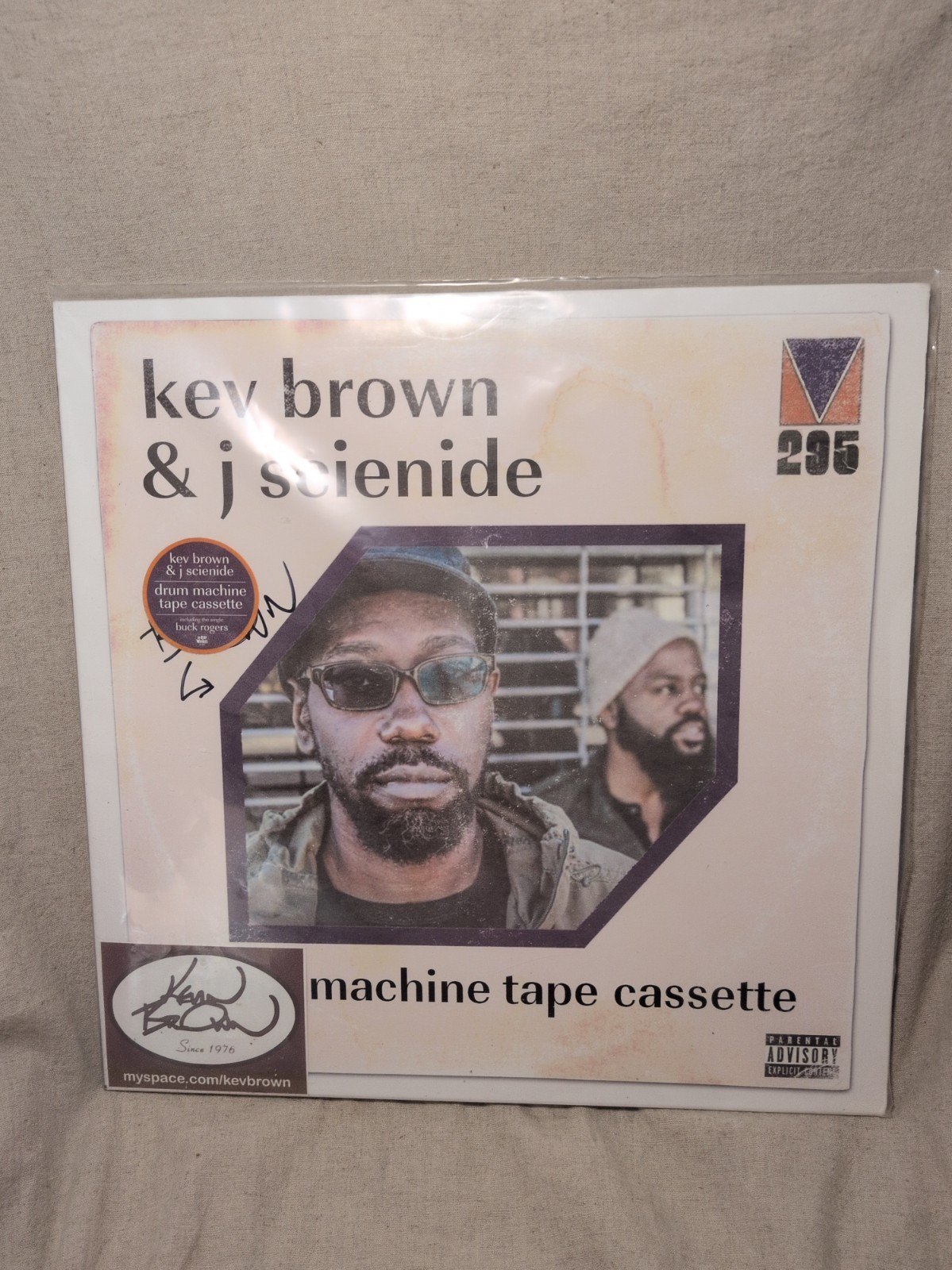 Kev Brown J Scienide Drum Machine Tape Cassette Vinyl LP SIGNED Autographed VG 