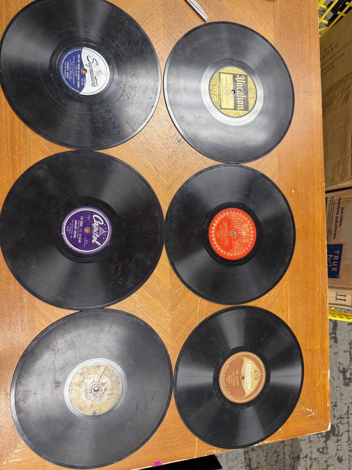 LOT OF 62 VINTAGE 78 RPM RECORDS SHELLAC 10