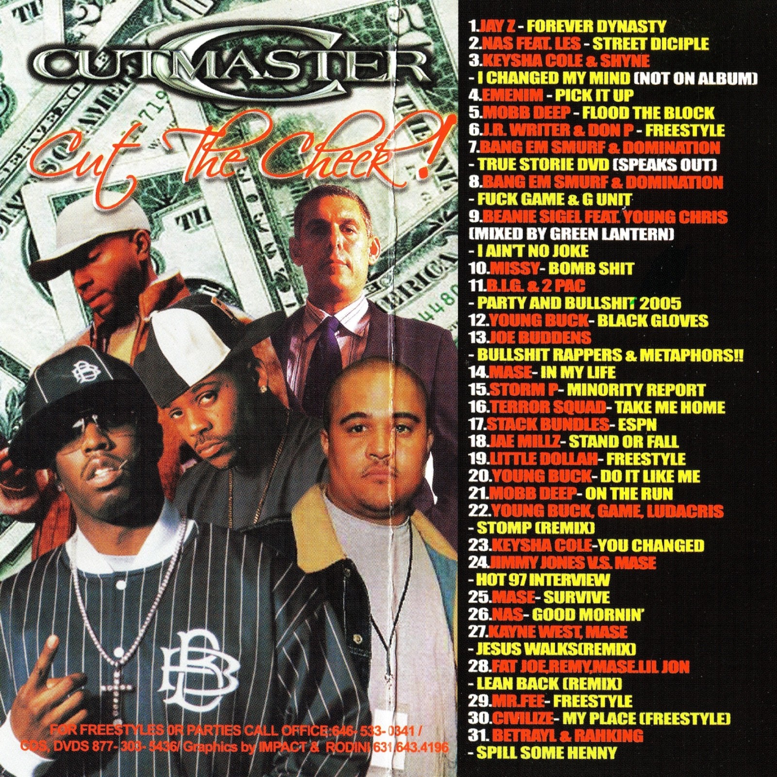 DJ CUTMASTER C - CUT THE CHECK -  NYC PROMO MIXTAPE MIX CD