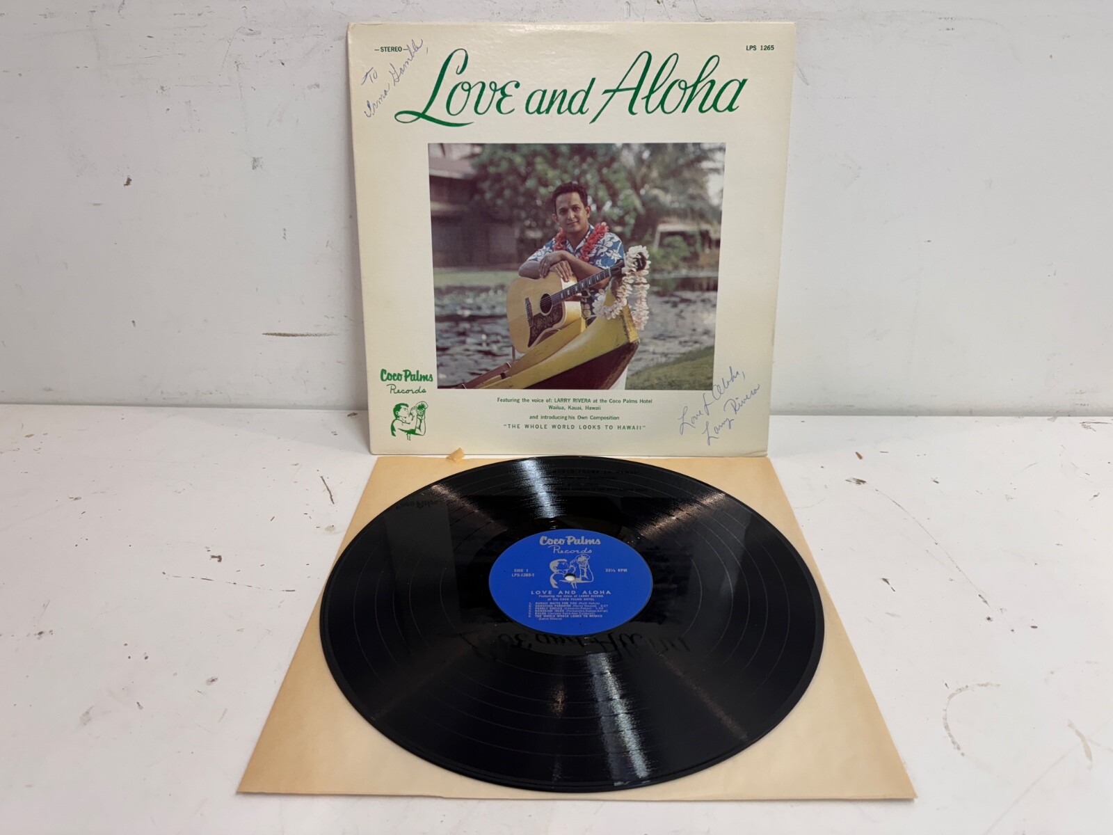 Larry Rivera “Love and Aloha” LP Vinyl Record DSC Autographed