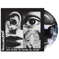 Discharge 'Hear Nothing..' White Black Swirl Vinyl (Release Date Sep 18 2026) picture