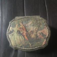 Vintage Sankyo Music Box -  Satin Renaissance- Love Story Sanyo TESTED picture