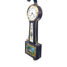 Rare Antique Waltham George Washington Banjo 8 Day Clock For Repair picture