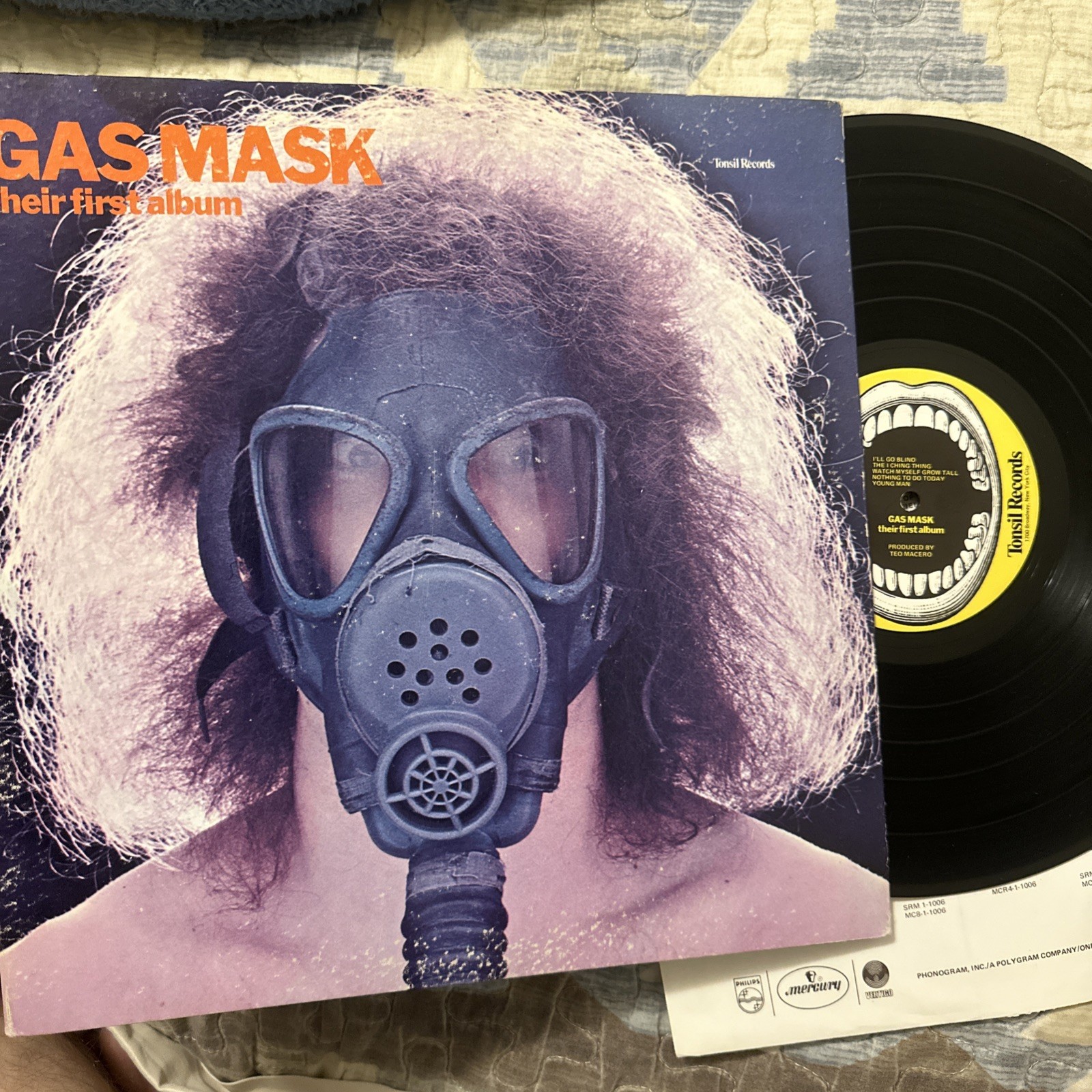 TONSIL LP RECORD STEREO T 4001/ GAS MASK/ THEIR FIRST ALBUM/ EX /FUNK PSYCH ROCK