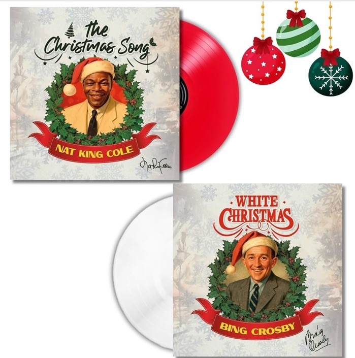 White Christmas by Bing Crosby & The Christmas Song by Nat King Cole Vinyl Combo