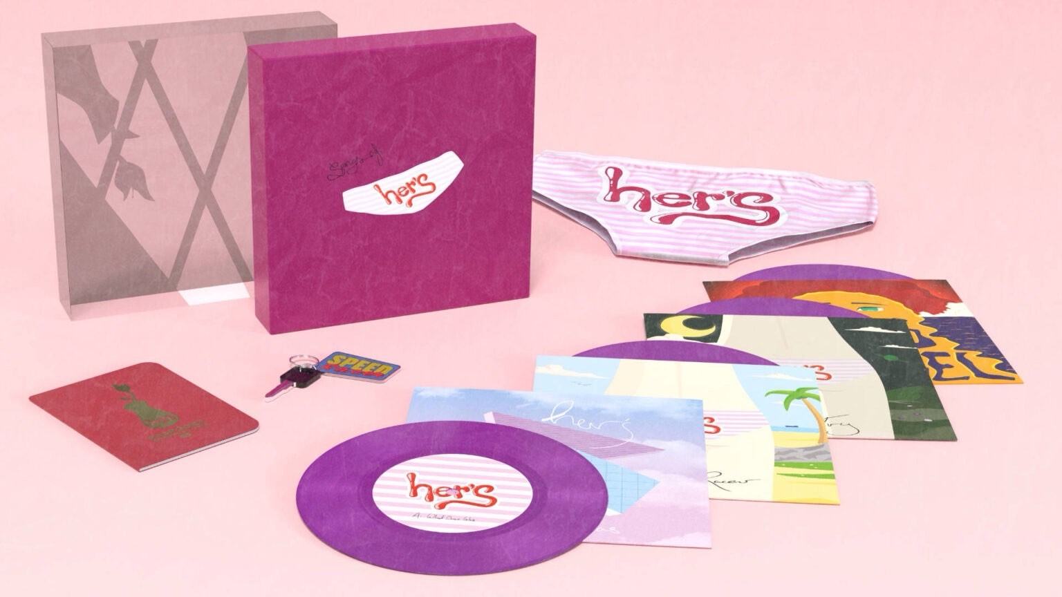 Her's - Songs of Her's Colored VINYL 7” Box Set SUPER RARE SOLD OUT LIMITED 1000