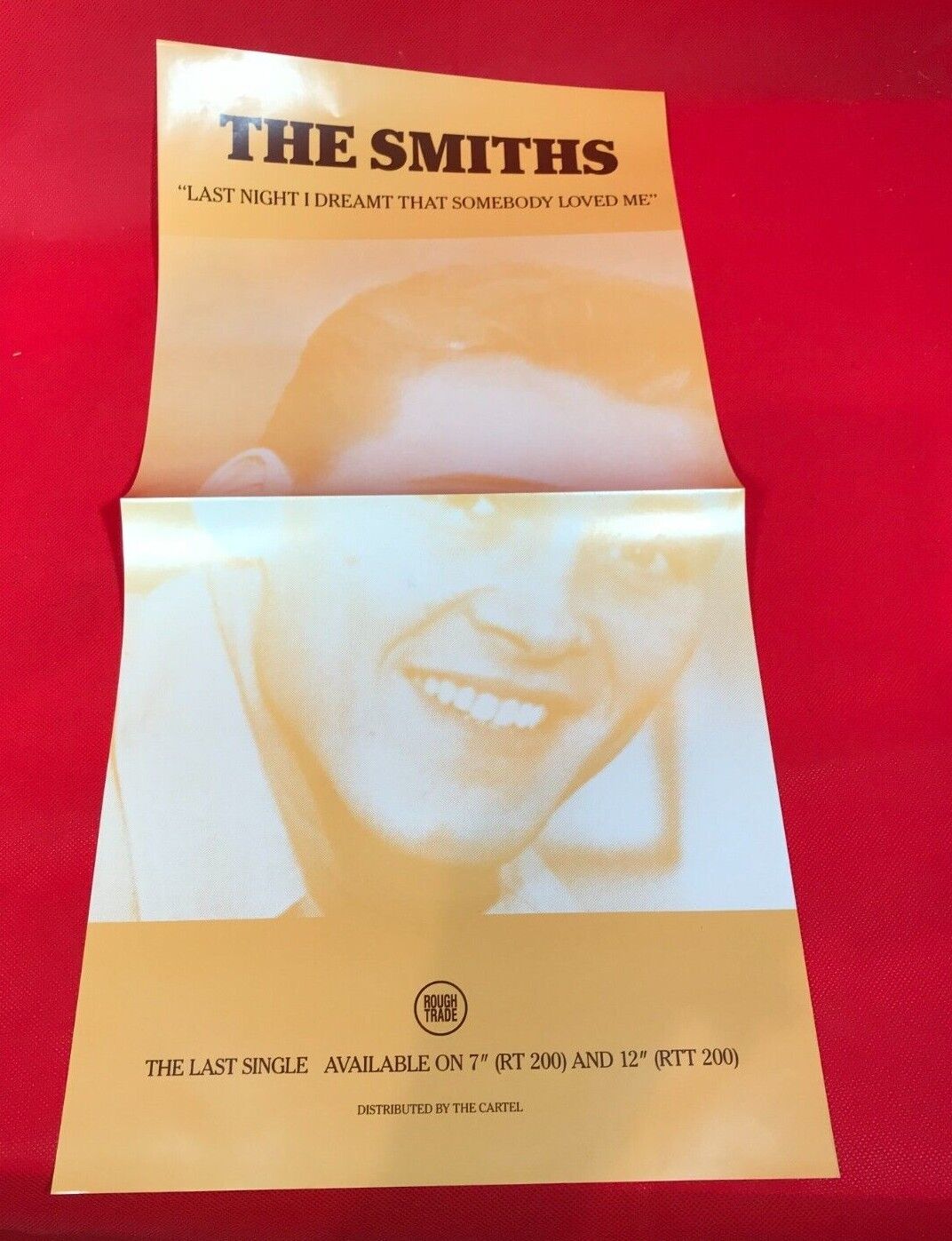 The Smiths Last Night I Dreamt ORIGINAL 1987 PROMO POSTER Rough Trade Billy Fury