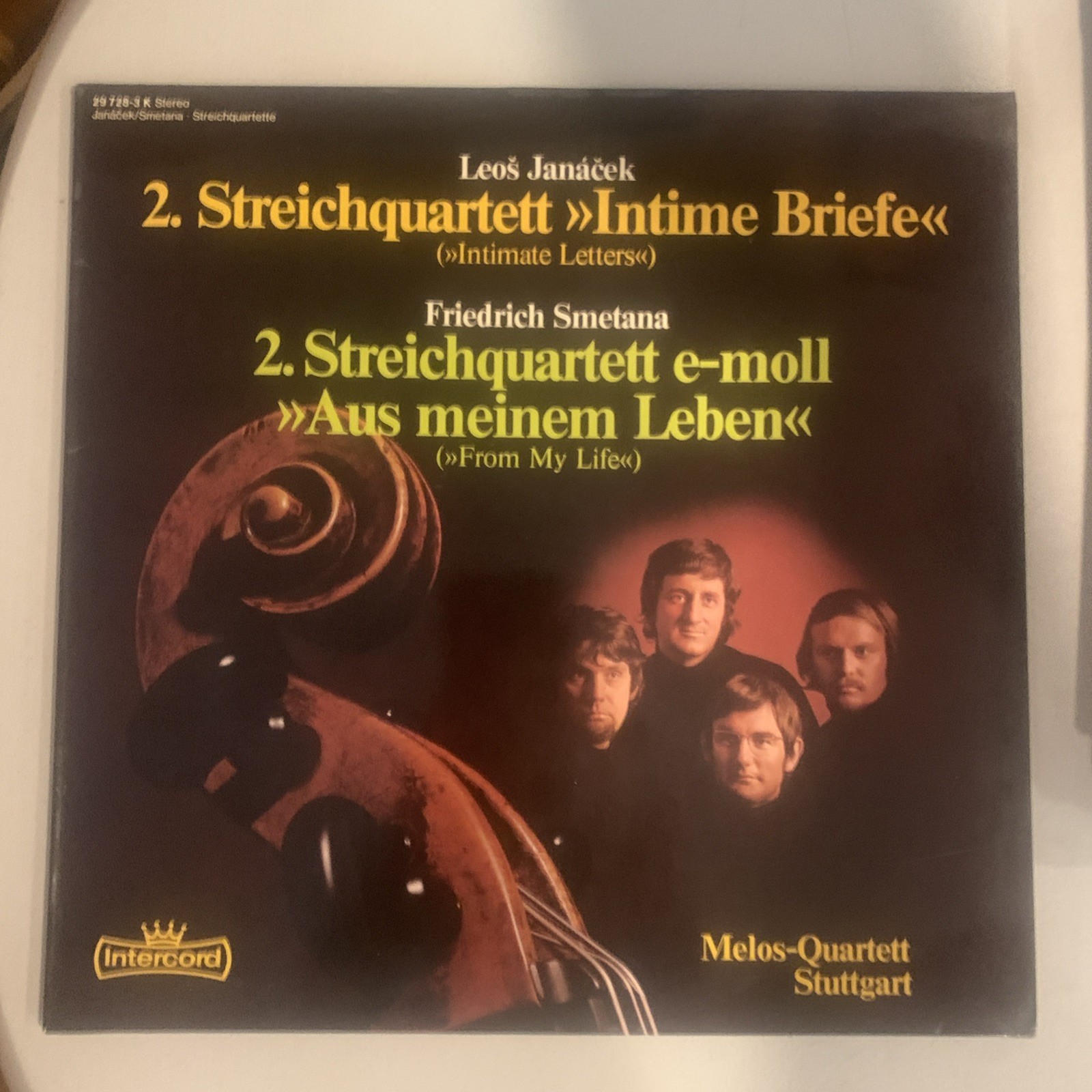Melos-Quartett Stuttgart, LP, Germany Press, NM, Intimate Letters, Janacek