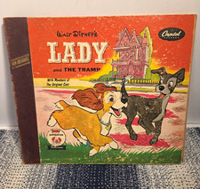 Capitol Records Disney Lady and the Tramp Vinyl Record-Reader Book 2 LPs 78 RPM picture