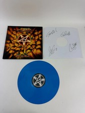 Signed Anthrax Worship Music Vinyl LP Blue picture
