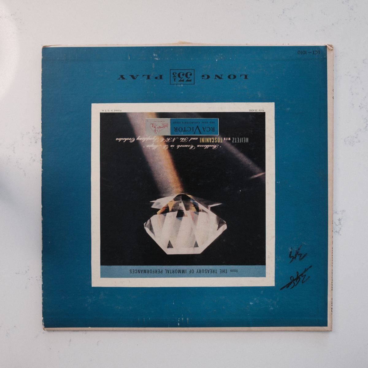 Beethoven Violin Concerto (Heifetz, Toscanini) LP Vinyl RCA Victor LCT-1010 VG+