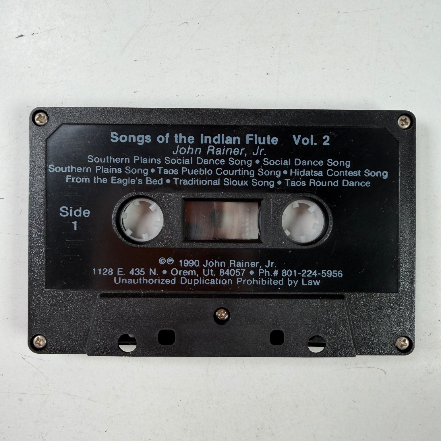 John Rainer, Jr. Songs of the Indian Flute Vol. 2 Cassette 1990 Native American