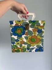 Vintage Floral Retro 45 RPM Record Storage Box picture