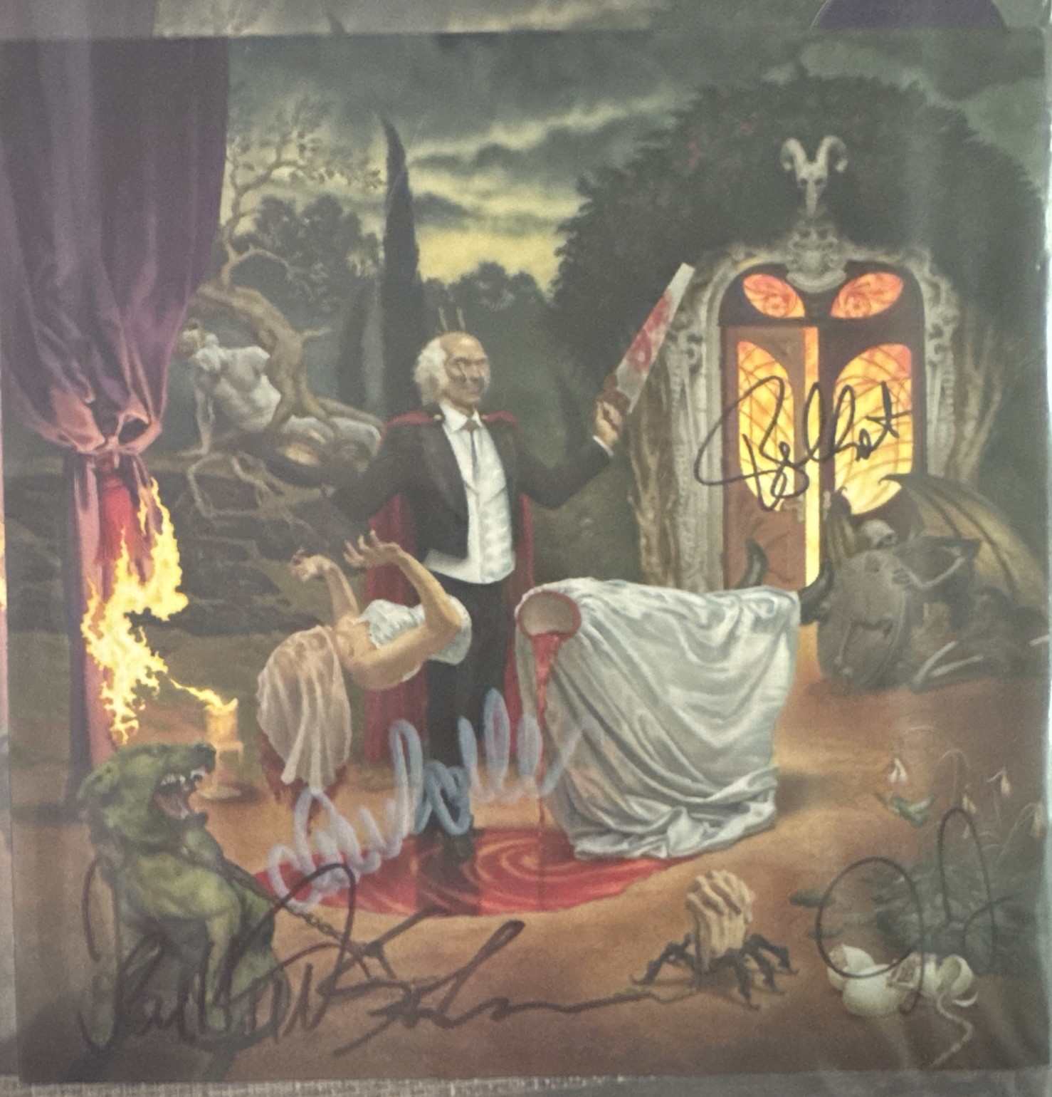 AUTOGRAPHED ANTHRAX Cursum Perficio RED Blood ripple 2-lp limited SIGNED Vinyl 
