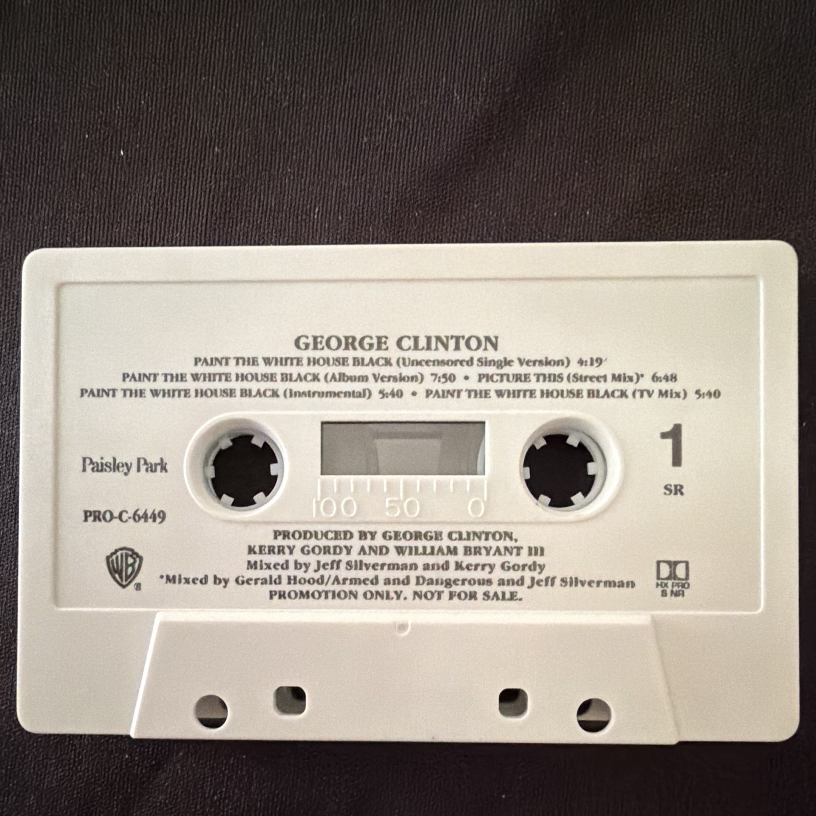 George Clinton Paint the White House Black 1993 PRO-C-6449 Cassette Promo