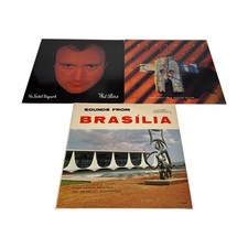 Lot of 3 Vintage New Age World Vinyl LPs Phil Collins Shadowfax Sounds Brasilia picture