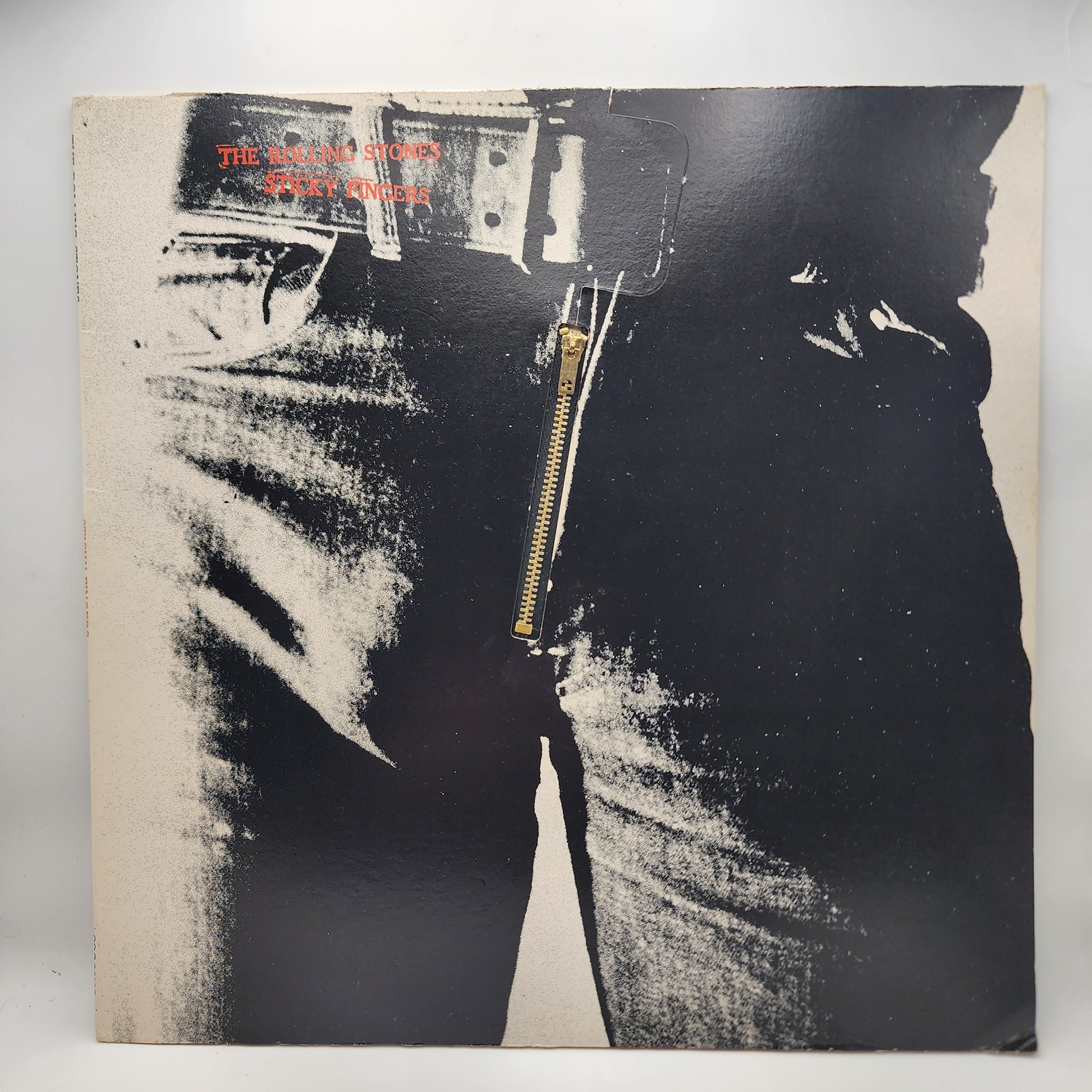 The Rolling Stones Sticky Fingers 1977 Vinyl WORKING Zipper  w/ Sticker VG+/VG+