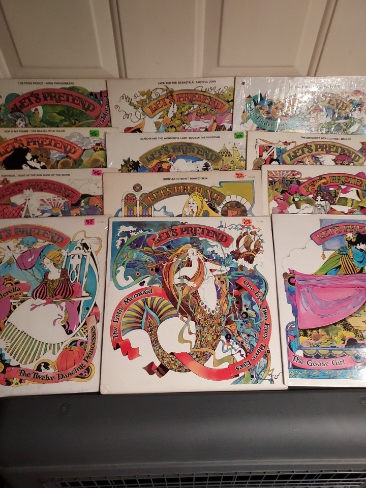 Let’s Pretend 1970s Vinyl Set Of 12 Vinyl Records Great Vintage Children Records
