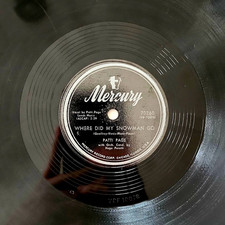 1950s Patti Page Where Did My Snowman Go Mercury 78 RPM Record Vintage Tradition picture