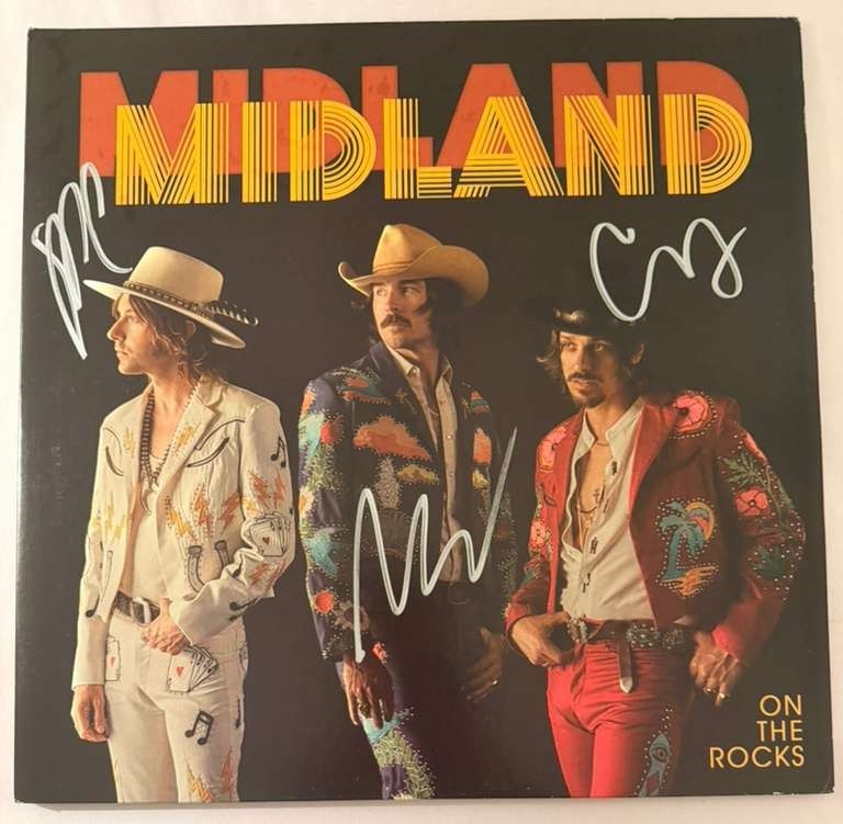 MIDLAND – ON THE ROCKS - SIGNED COVER * BLACK VINYL LP 180GM 2017 BIG MACHINE