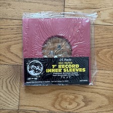 (25pk) RED Colored 45 RPM  Sleeves  record sleeves 7” NEW  picture